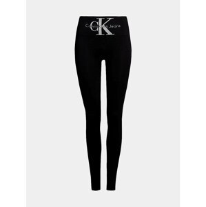 Černé dámské legíny s vysokým pasem Calvin Klein Jeans Logo