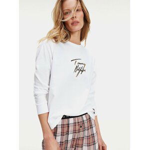 Bílé dámské tričko s dlouhým rukávem Tommy Hilfiger L/S Tee Gold