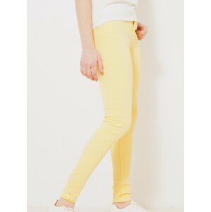 Žluté skinny fit kalhoty CAMAIEU