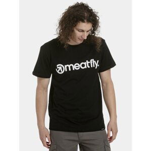 Černé pánské tričko s potiskem Meatfly Logo