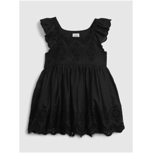 Černé holčičí baby šaty eyelet dress GAP