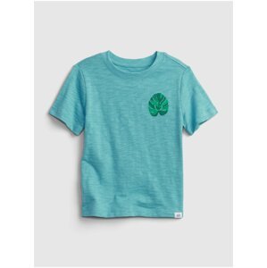Modré klučičí dětské tričko short sleeve graphic t-shirt GAP