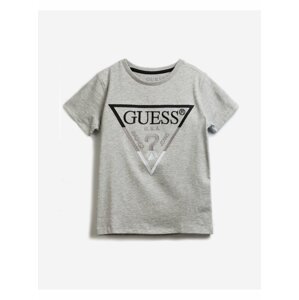 Šedé klučičí tričko Guess Embroidery Front Logo