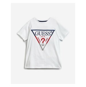 Bílé klučičí tričko Guess Embroidery Front Logo