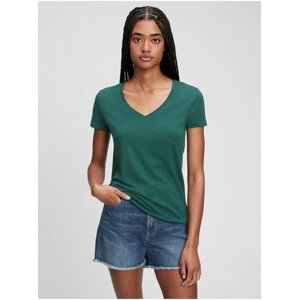 Zelené dámské tričko short sleeve solid t-shirt