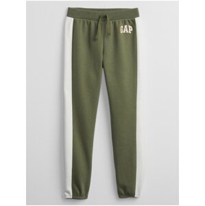 Zelené holčičí legíny GAP Logo pull-on joggers