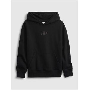 Černá klučičí mikina GAP Logo pocket hoodie