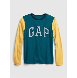 Žluté klučičí tričko GAP Logo long sleeve