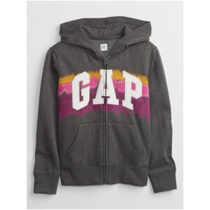 Šedá klučičí mikina GAP Logo hoodie
