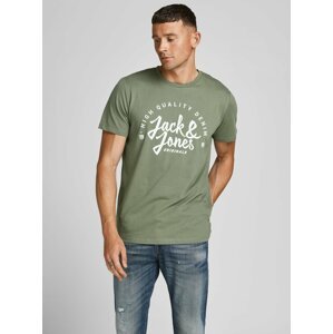 Zelené tričko s nápisem Jack & Jones Kimbel