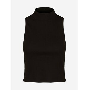 Černý crop top se stojáčkem VERO MODA Amalie