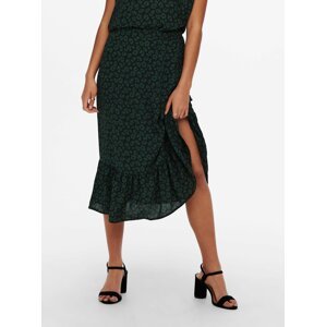 Černo-zelená vzorovaná midi sukně Jacqueline de Yong Piper