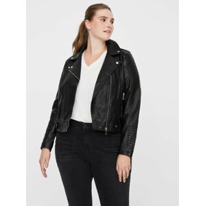 Černý koženkový křivák VERO MODA CURVE Kerriultra