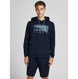 Tmavě modrá mikina s kapucí Jack & Jones Shawn