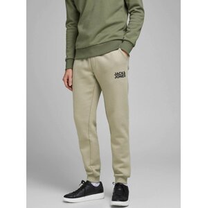 Béžové tepláky s nápisem Jack & Jones Gordon