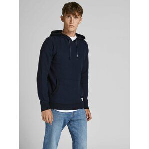 Tmavě modrá basic mikina s kapucí Jack & Jones Woods