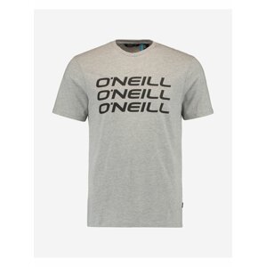 Světle šedé pánské žíhané tričko O'Neill Triple Stack