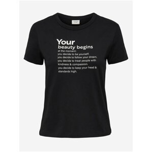 Černé tričko s potiskem Jacqueline de Yong Michigan