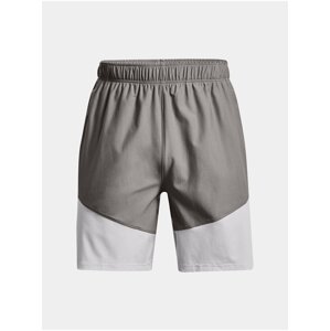 Kraťasy Under Armour UA Knit Woven Hybrid Shorts- šedá