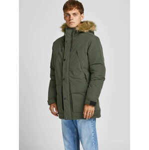 Khaki parka s kapucí Jack & Jones Super