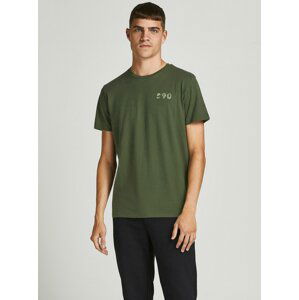 Khaki tričko Jack & Jones Limits