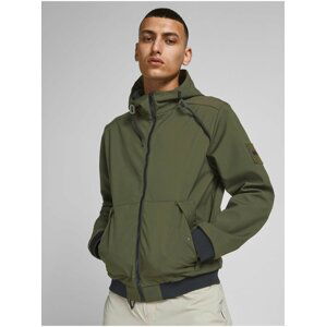 Khaki lehká bunda s kapucí Jack & Jones Classic