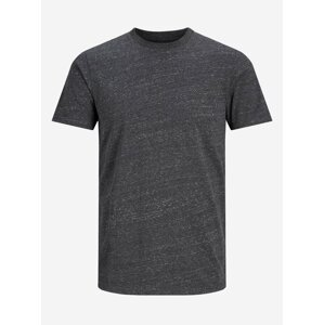 Tmavě šedé žíhané basic tričko Jack & Jones Melange