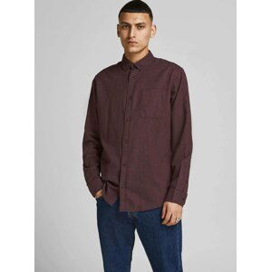 Vínová košile Jack & Jones Classic Heather