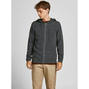 Tmavě šedá basic mikina s kapucí Jack & Jones Hill Knit