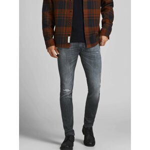 Tmavě šedé skinny fit džíny Jack & Jones Iliam