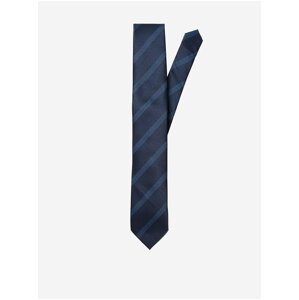 Tmavě modrá pánská pruhovaná kravata Selected Homme Aaron