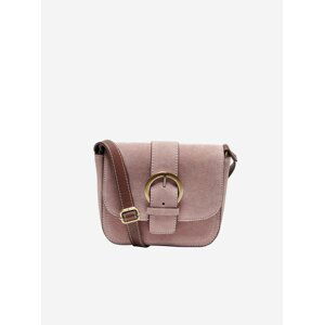 Světle růžová semišová crossbody kabelka ONLY Isabella