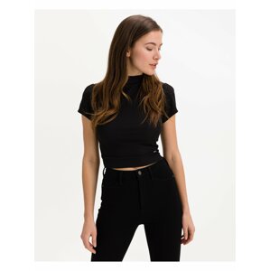 Černý dámský crop top Guess Holly