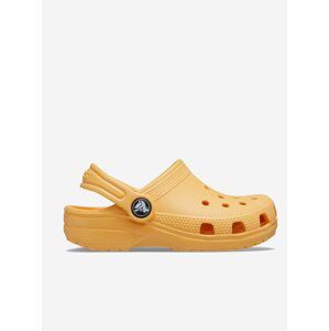 Oranžové dětské pantofle Crocs