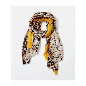 Žluto-krémový šátek s hadím vzorem CAMAIEU