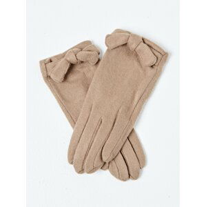 Béžové rukavice s mašlí CAMAIEU