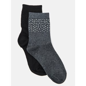 Sada dvou párů ponožek v šedé a černé barvě CAMAIEU