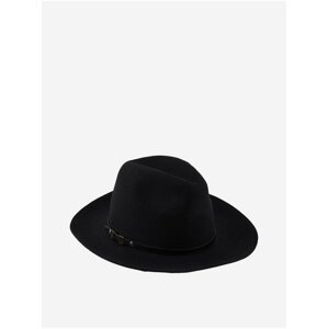 Černý vlněný klobouk Pieces Flasa