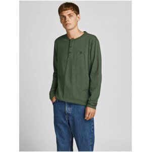 Khaki basic tričko Jack & Jones  Bluliam