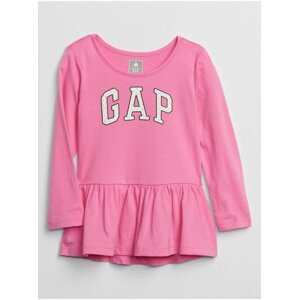 Růžové holčičí tričko GAP Logo t-shirt
