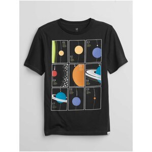 Černé klučičí tričko interact graphic t-shirt