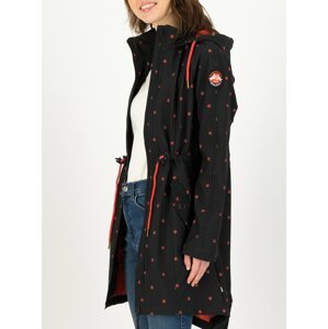 Černý dámský vzorovaný kabát Blutsgeschwister Ladybug Friends