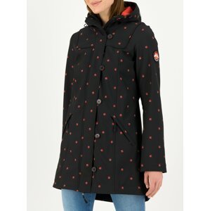Černá vzorovaná softshellový kabát Blutsgeschwister  Ladybug Friends