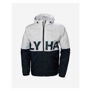 Modro-bílá pánská voděodolná lehká bunda s kapucí HELLY HANSEN Amaze Jacket