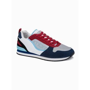 Pánské sneakers boty T369 - bílá/námořnická modrá