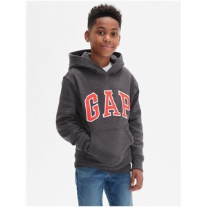 Šedá klučičí mikina GAP Logo hoodie