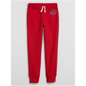 Červené klučičí tepláky GAP Logo pull-on joggers