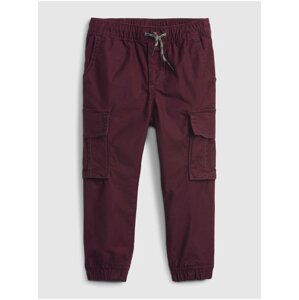 Vínové klučičí kalhoty GAP Everyday cargo joggers