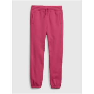 Růžové holčičí tepláky slouchy joggers