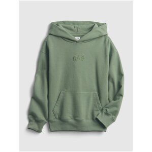 Zelená klučičí mikina GAP Logo pocket hoodie